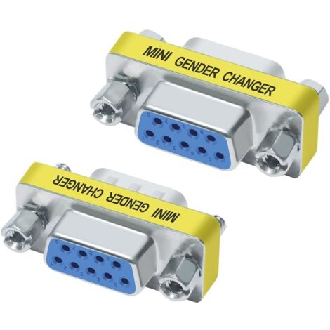 VALUE Mini Adattatore Gender Changer 9 Pin – Adattatore Da Maschio A Maschio Con Viti, Compatto