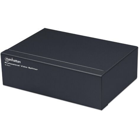 Splitter Video VGA Professionale a 4 Vie con Frequenza di 350 MHz - Nero, Manhattansplitter Monitor Multi-Output per Presentazioni e Installazioni (1/5)