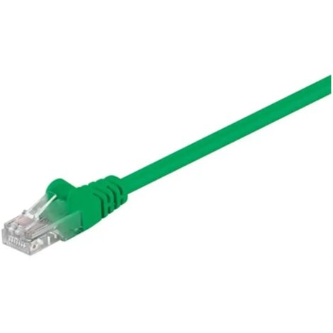 cavo patch di rete cat 5e u-utp rj45 non schermato 0,5 mt verde