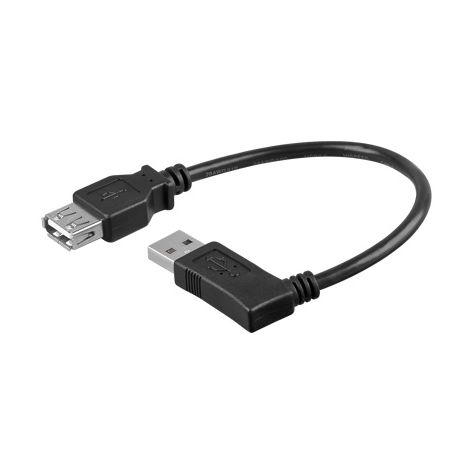 MANHATTAN Cavo prolunga USB 2.0 A M angolato / A F 0,15 mt