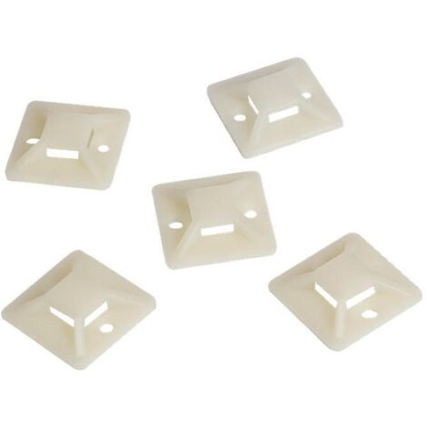 LOGILINK Supporto Autoadesivo 20x20mm per Fascette 100 Pz Beige