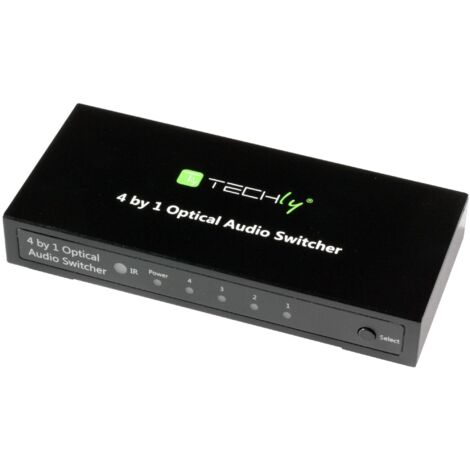 Techly Switch Audio Toslink 4 Porte con Telecomando IR (1/5)