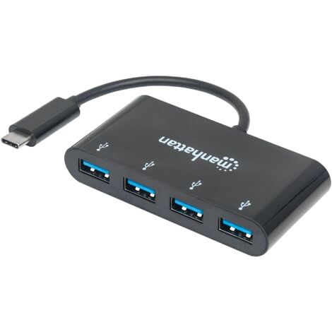 Manhattan 162746 hub di interfaccia USB 3.2 Gen 1 (3.1 Gen 1) Type-C 5000 Mbit/s Nero (1/5)