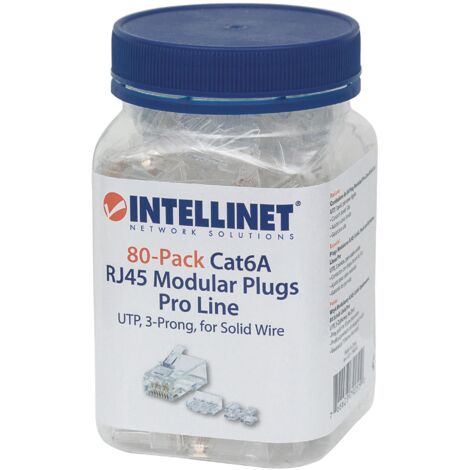 Intellinet Confezione 80 plug Modulari Pro Line RJ45 Cat.6A (1/3)