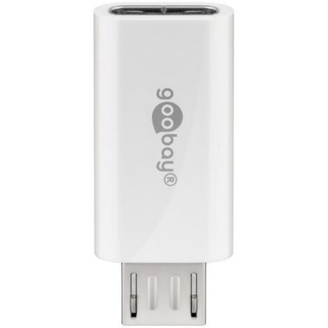 Goobay Adattatore Micro USB Maschio a USB-C  Femmina Bianco (1/4)