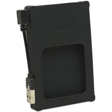 MANHATTAN Box esterno per hardisk 2.5 SATA/USB 2.0 Silicone Nero (1/5)