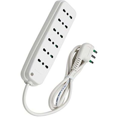 Fme Multipresa 6 Posti con Spina Italiana Angolata Bianco (1/2)