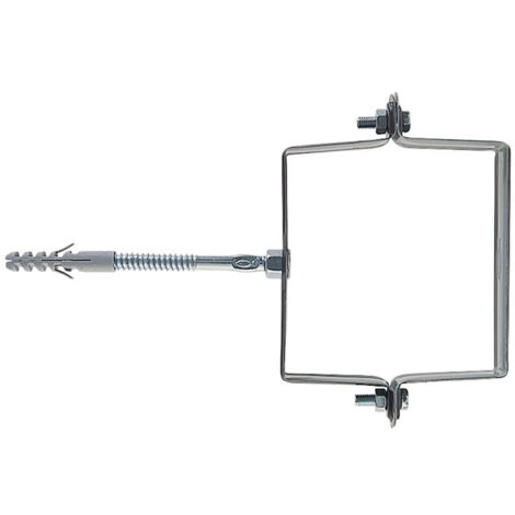Collari Fischer per pluviali - SCP quadro - mm. 80 - zincato Conf. 1 Pz