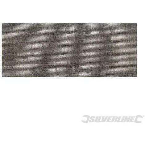 Silverline Fogli in rete abrasivi a fissaggio strappo 115 x 230 mm 10 pz
