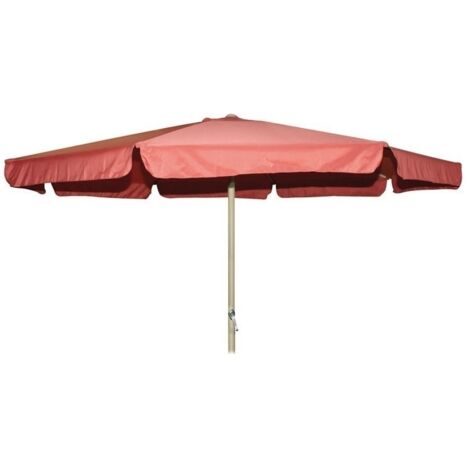 Ombrellone Da Giardino In Alluminio Telo Salmone Con Bordo Diam 400 Cm (1/5)