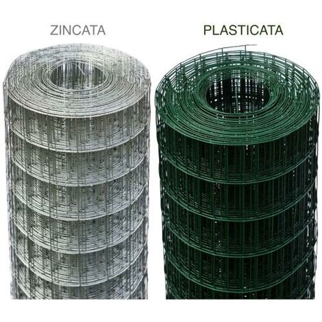 Rete Recinzione Plasticata SGS Enclose 50X75 mm H:100 cm Rotolo 25 mt Papillon 