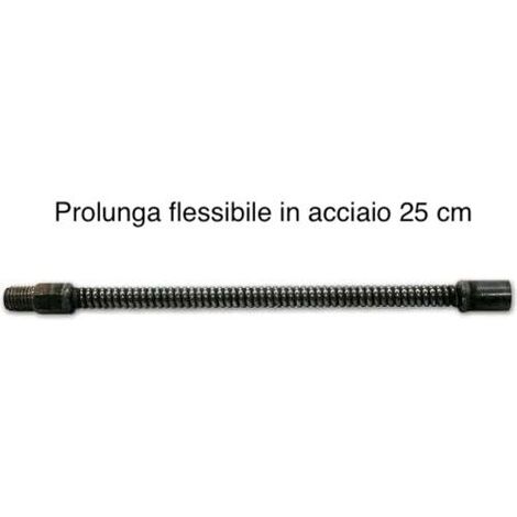 Kit Spazzacamino Pulizia Canne Fumarie 12 Metri con Scovolo in Acciaio 20  cm con Guanti in