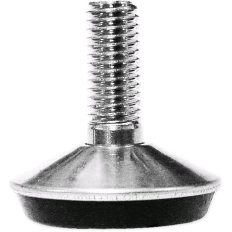 PIEDINO 30xM10 mm Piede REGOLABILE per MOBILI Troncoconico Barra FILETTATO Gomma Metallo