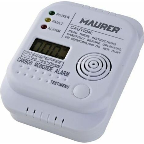 RILEVATORE FUGHE MONOSSIDO DI CARBONIO CO2 CON SEGNALATORE ACUSTICO MAURER 30077