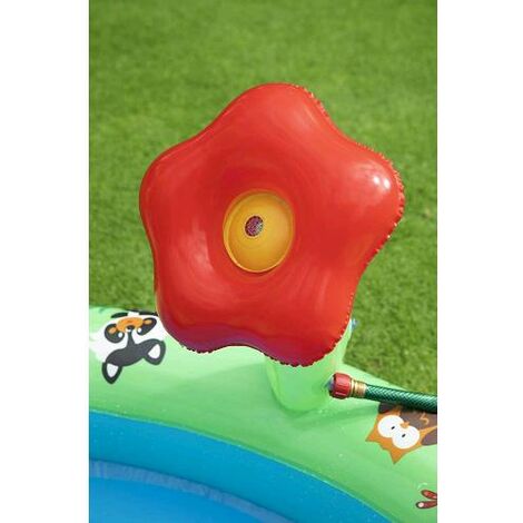 Bestway 53093 Play Center Friendly Woods con Spruzzi 295x199x130 con  Scivolo Cerchi e Palline