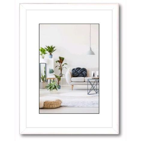 Cornice Foto Portafoto da tavolo da muro COLORS legno di Pino Colore BIANCO  13x18 cm 13x18