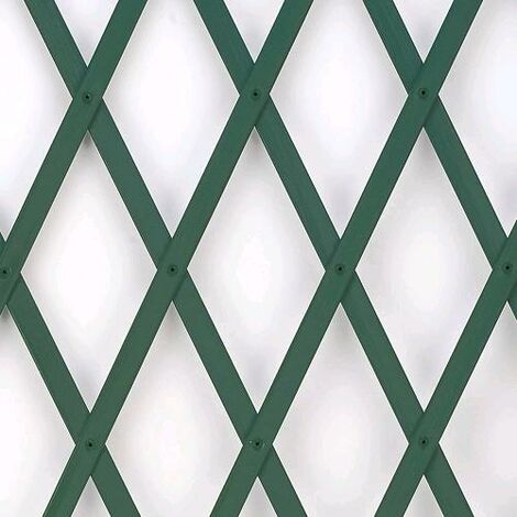 Traliccio Grigliato Estensibile in PVC per Piante rampicanti Balcone  Giardino terrazza 2x1 mt Verde