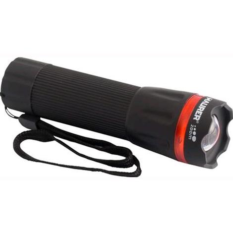TORCIA a BATTERIA MAURER 5 LED Bianchi CON ZOOM in ABS + Lampeggiante