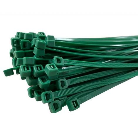 Fascette Cablaggio per elettricisti stringicavo 100x2,5 mm Verde Conf. 100  pz