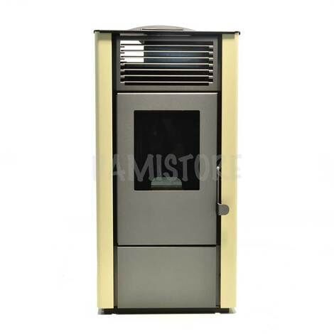 Stufa Punto Fuoco A Pellet Lory-10 8,8Kw (Br) Avorio