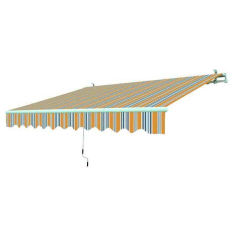 Tenda Da Sole avvolgibile a Sbraccio Giallo/Grigio Cm.295X200