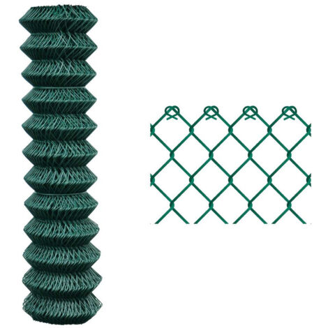 Rotolo rete a rombi verde cm h 175x25 mt maglia 50x50 mm maglia sciolta in filo zincato plastificato con Pvc