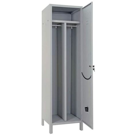 Armadio Spogliatoio In Lamiera 'Sporco/Pulito' Cm 50 X 50 X H 180 Da Montare (1/4)