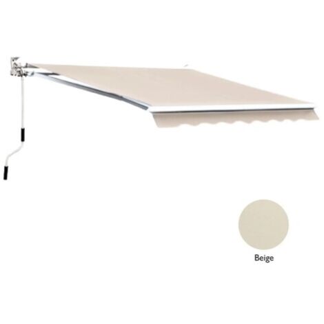 Tenda Da Sole Avvolgibile A Bracci Estensibili Cm.300 X H.200 - Beige