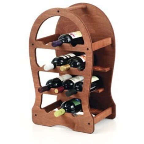 Botte portabottiglie a 13 posti in legno scuro di betulla cm 37 x 27 x 62 h cantinetta vini