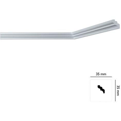 Cornice In Polistirolo - 35x35 Mm, Lunghezza 2 Metri, Per Decorazione Interni - Foto 2