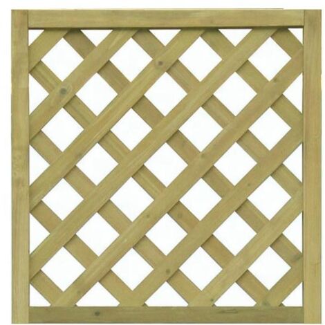 Pannello Grigliato LASA impregnato Pesante  in Legno di pino 90x90 cm con cornice 3,5x3,5 cm
