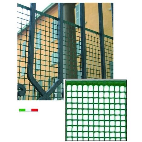 Rete Plastica Quadra 10X10 Antracite Mt50 H.Cm. 100