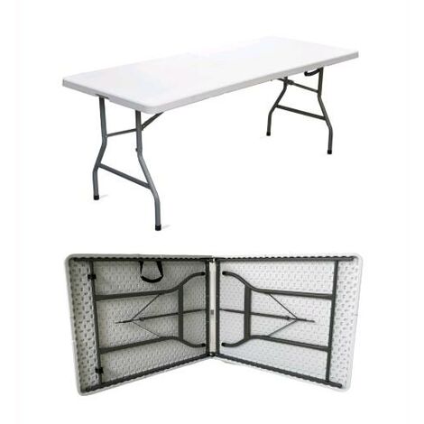 Tavolo Pieghevole Richiudibile per Feste Sagre Fiere Giardino Campeggio Camping 180x75x72 cm