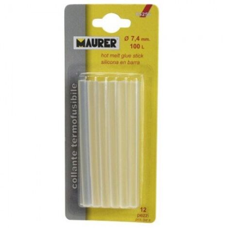 Colla Termofusibile Trasparente in Stick Mini 7,4x100mm Universale Maurer 12Pz (1/2)