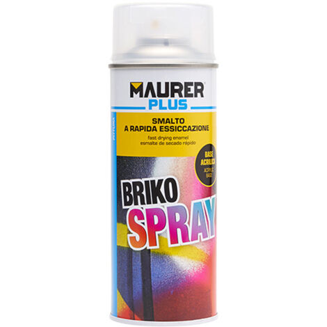Smalto Acrilato Briko Spray Maurer 400 ml Bianco Opaco Ral9010 conf. 6 Pz (1/2)