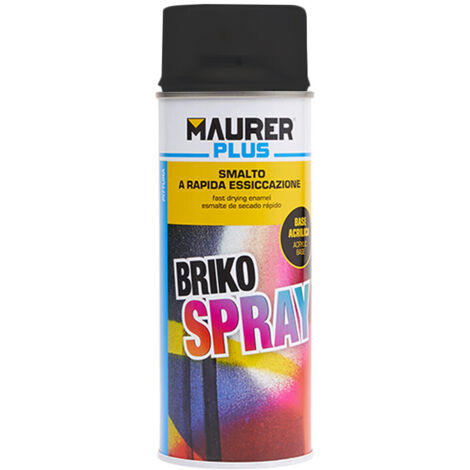Smalto Acrilato Briko Spray Maurer 400 ml Nero Opaco Ral9005 conf. 6 Pz (1/2)