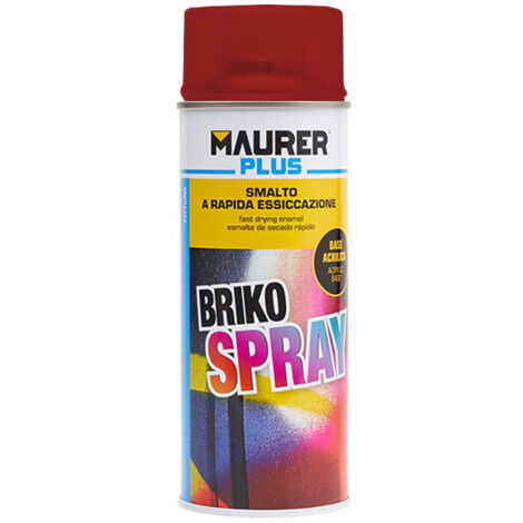 Smalto Acrilato Briko Spray Maurer 400 ml Rosso Traffico Ral3020 (Chiaro) cf.6Pz (1/2)