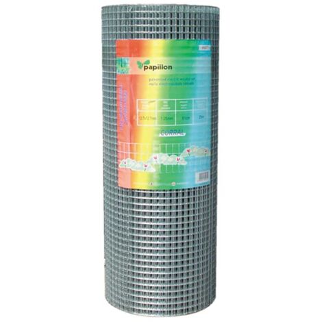 Rete Recinzione Zincata Corral 12,7x12,7 mm H:100cm Rotolo 25 mt Filo 1,05mm (1/5)