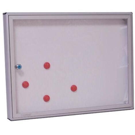 BACHECA Magnetica in alluminio per AVVISI 60X45H cm MAURER SILVER