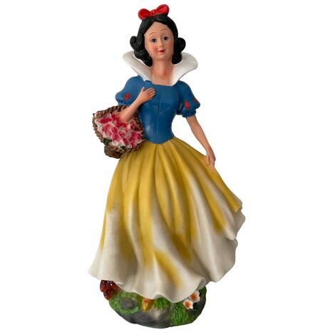 Nano da Giardino in poliresina Altezza 44 cm Statuetta Gnomo per esterno BIANCANEVE Biancaneve