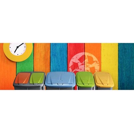 SET 4 PATTUMIERE RACCOLTA DIFFERENZIATA 50 LT