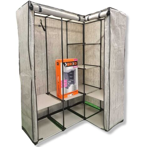 Armadio Guardaroba Brixo Korner 131X88X46Xh169 Centimetri