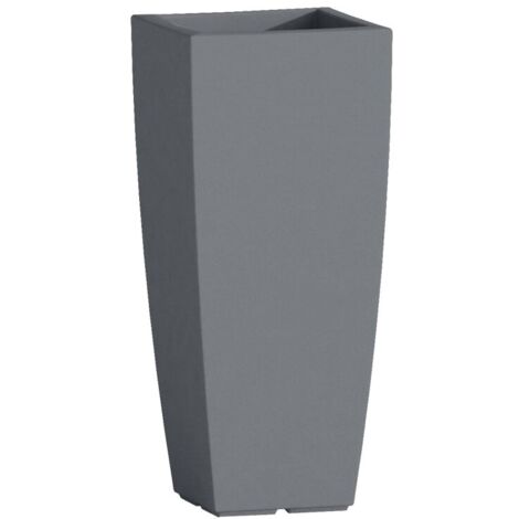 Vaso in resina per piante - Quadrato 33x33xh70 cm - pietra