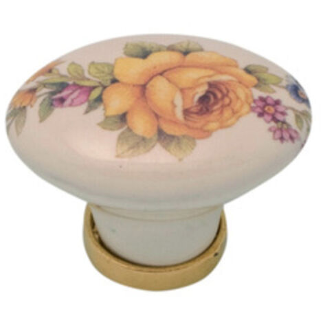 POMOLO PORCELLANA OVALE CON BASE F/18 MM.34X25. Prezzo per 1 pezzo. (1/3)