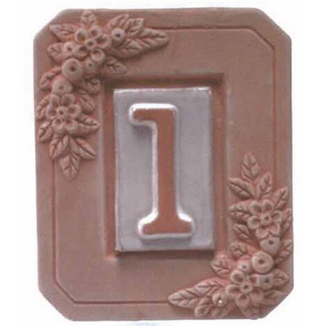 Portanumero In Terracotta 1 Posto Cm. 13X16 5 Pz