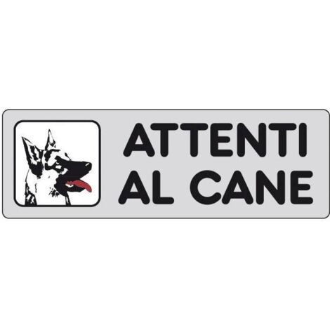 Indigos Ug Adesivo Di Sicurezza 'Attenzione Attenti Al Cane' 150x100 Mm - Etichetta Porta/Finestra - Prodotto Tedesco