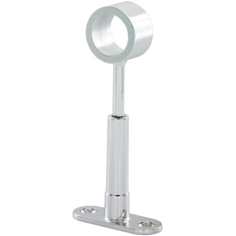 Reggitubo Centrale Cromato Regolabile Per Tubo Tondo Armadio 18Mm 1Pz (1/2)