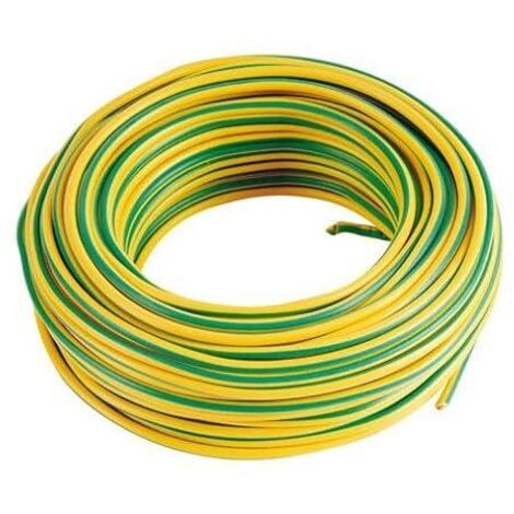 Cavo elettrico unipolare fs17 giallo / verde 1 x 2,5 mm². 100 m