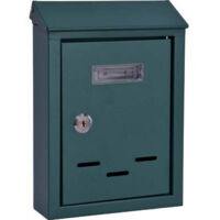 CASSETTA POSTA TRADIZIONE + CILINDRO MAXI • ACCIAIO VERN VERDE 200X60 H.300