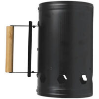 Ciminiera Accendi Carbonella Domus Acciaio Verniciato/Legno Cm 16 H.Cm 27,3 - 1 Pz